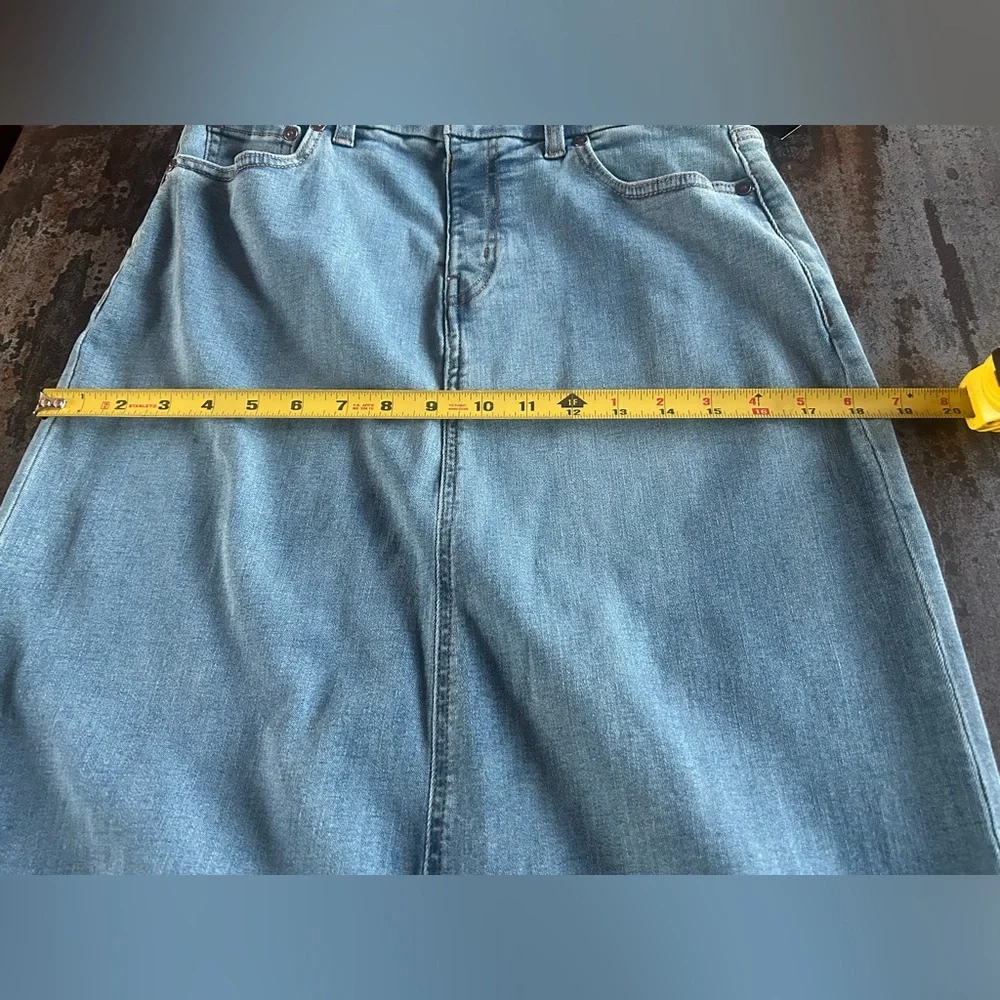 NWT Canyon Retreat Long Denim Skirt | Classic Long Blue Jean Skirt Size 8 - Picture 9 of 10